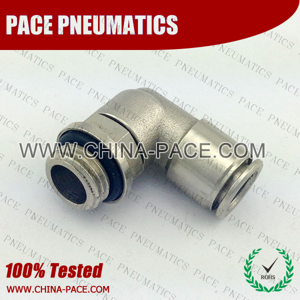 PMPL-G,All metal Pneumatic Fittings with bspp thread, Air Fittings, one touch tube fittings, Nickel Plated Brass Push in Fittings